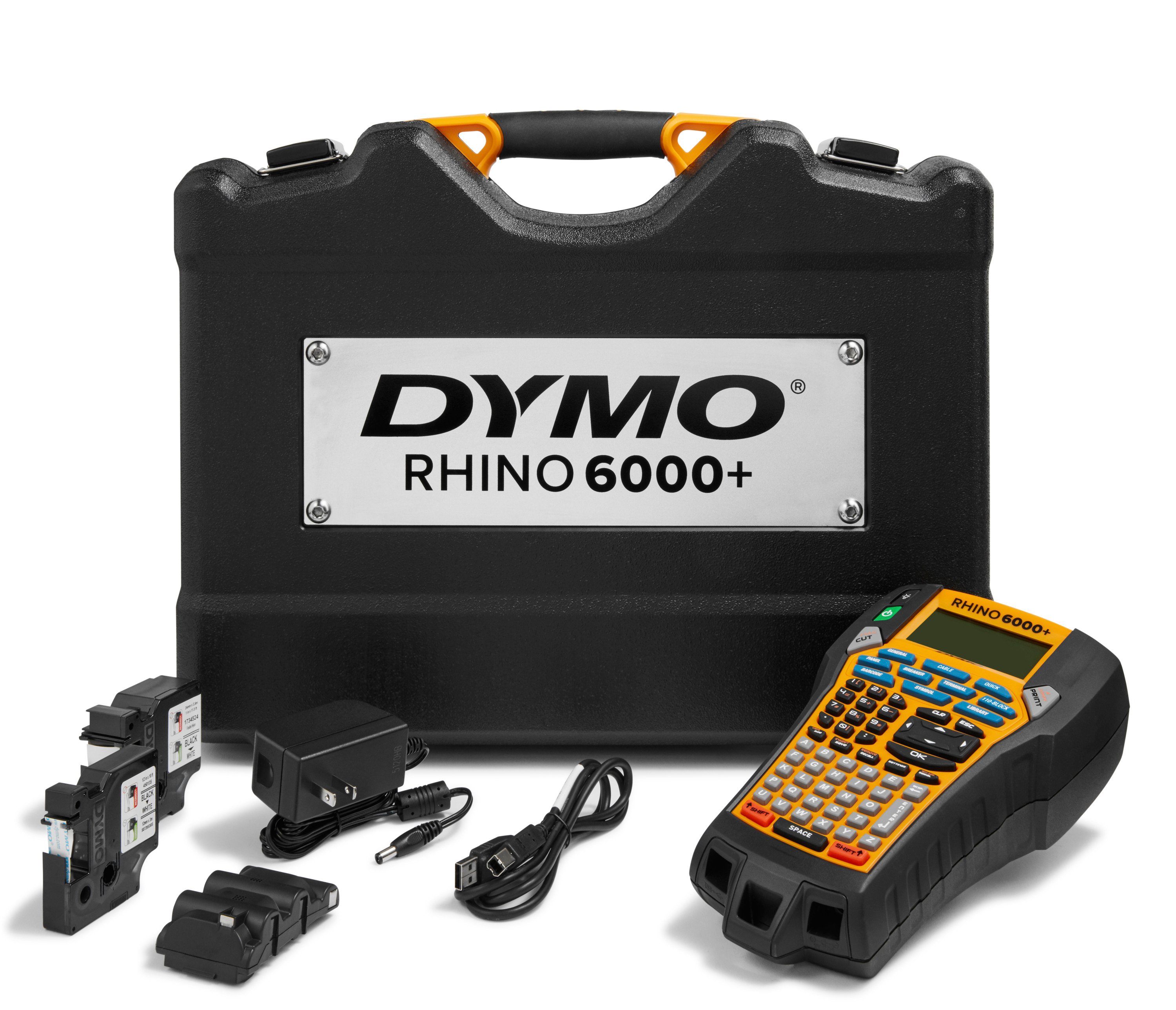 آلة صنع الملصقات الصناعية DYMO RhinoTM 6000+ مع حقيبة لحملها